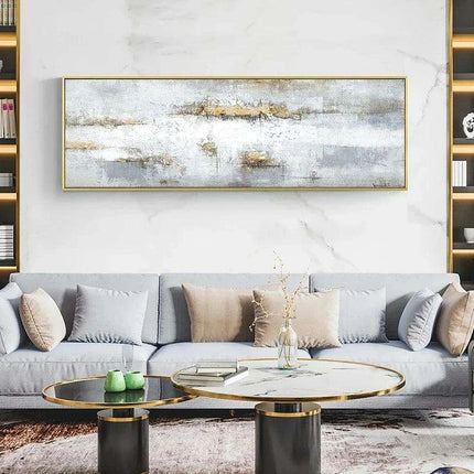 Customizable White Abstract Canvas Print - Chic Wall Art for Contemporary Living Room Redesign - Très Elite