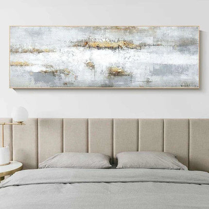 Customizable White Abstract Canvas Print - Chic Wall Art for Contemporary Living Room Redesign - Très Elite