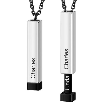 Customize Lovers Name Stainless Steel Necklace Remember Your Most Meaningful Phrase Word - Très Elite
