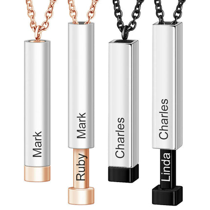 Customize Lovers Name Stainless Steel Necklace Remember Your Most Meaningful Phrase Word - Très Elite