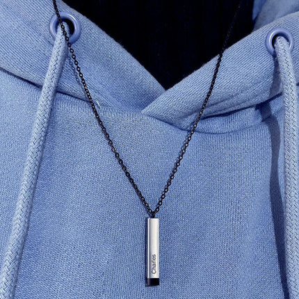 Customize Lovers Name Stainless Steel Necklace Remember Your Most Meaningful Phrase Word - Très Elite