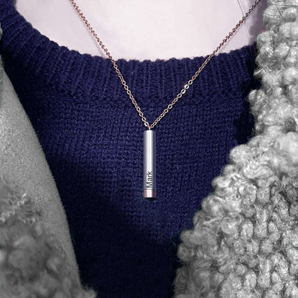 Customize Lovers Name Stainless Steel Necklace Remember Your Most Meaningful Phrase Word - Très Elite