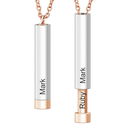Customize Lovers Name Stainless Steel Necklace Remember Your Most Meaningful Phrase Word - Très Elite
