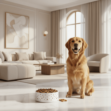Customized Artisan Ceramic Pet Bowl with Distinctive Artwork - Très Elite