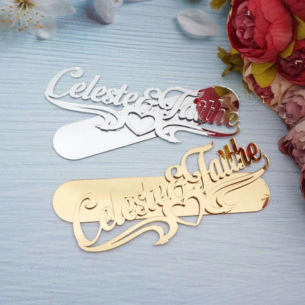Customized Reflective Acrylic Name Display for Special Occasions - Très Elite