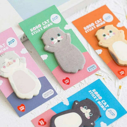 Cute Cat-Themed Sticky Memo Pad - Très Elite