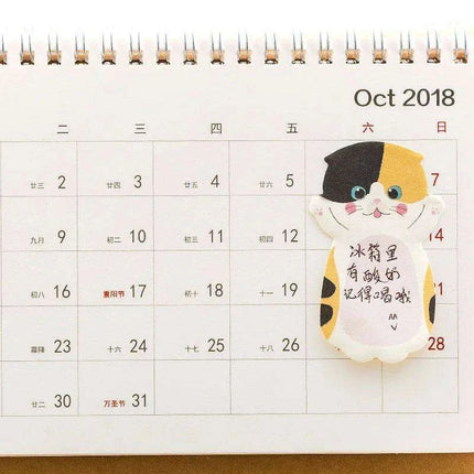 Cute Cat-Themed Sticky Memo Pad - Très Elite