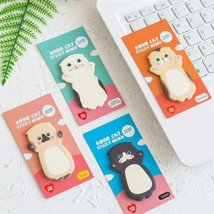 Cute Cat-Themed Sticky Memo Pad - Très Elite