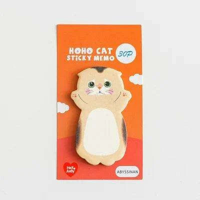 Cute Cat-Themed Sticky Memo Pad- Très Elite- Très Elite