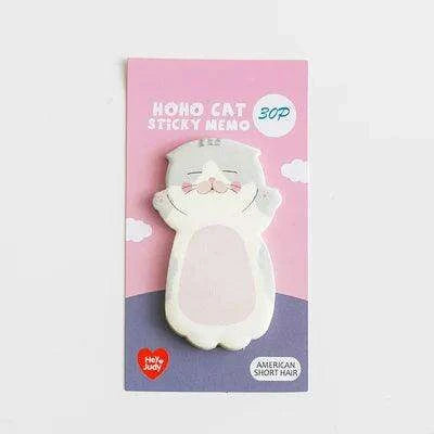 Cute Cat-Themed Sticky Memo Pad - Très Elite