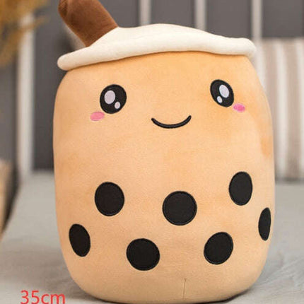 Cute Fruit Drink Plush Stuffed Soft Strawberry Milk Tea Plush Boba Tea Cup Toy Bubble Tea Pillow Cushion Kids Gift- Très Elite- Très Elite