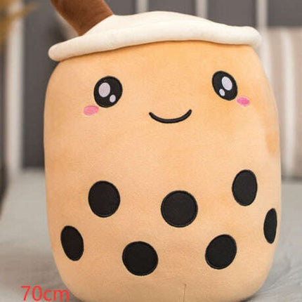 Cute Fruit Drink Plush Stuffed Soft Strawberry Milk Tea Plush Boba Tea Cup Toy Bubble Tea Pillow Cushion Kids Gift- Très Elite- Très Elite