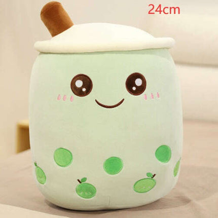 Cute Fruit Drink Plush Stuffed Soft Strawberry Milk Tea Plush Boba Tea Cup Toy Bubble Tea Pillow Cushion Kids Gift - Très Elite