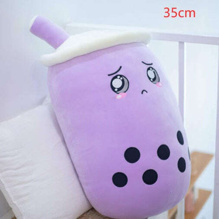 Cute Fruit Drink Plush Stuffed Soft Strawberry Milk Tea Plush Boba Tea Cup Toy Bubble Tea Pillow Cushion Kids Gift- Très Elite- Très Elite