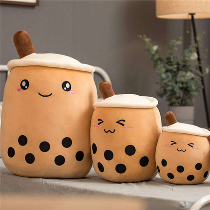 Cute Fruit Drink Plush Stuffed Soft Strawberry Milk Tea Plush Boba Tea Cup Toy Bubble Tea Pillow Cushion Kids Gift - Très Elite