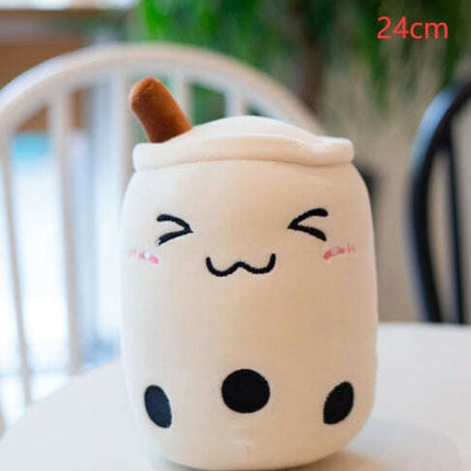 Cute Fruit Drink Plush Stuffed Soft Strawberry Milk Tea Plush Boba Tea Cup Toy Bubble Tea Pillow Cushion Kids Gift..