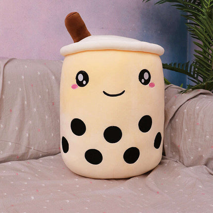 Cute Fruit Drink Plush Stuffed Soft Strawberry Milk Tea Plush Boba Tea Cup Toy Bubble Tea Pillow Cushion Kids Gift - Très Elite