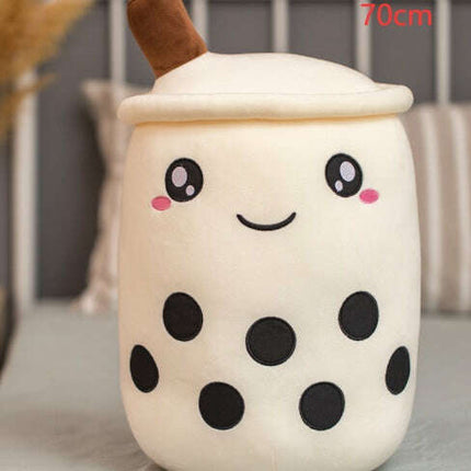 Cute Fruit Drink Plush Stuffed Soft Strawberry Milk Tea Plush Boba Tea Cup Toy Bubble Tea Pillow Cushion Kids Gift - Très Elite