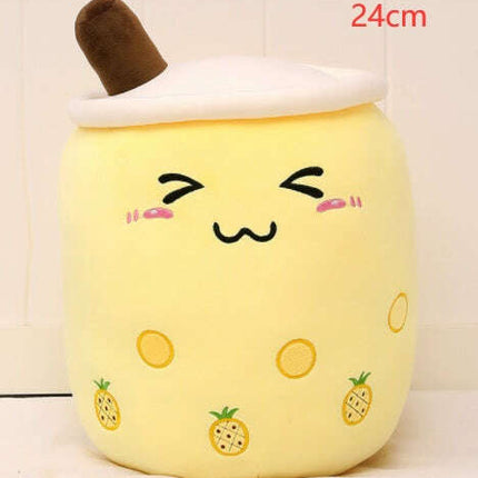 Cute Fruit Drink Plush Stuffed Soft Strawberry Milk Tea Plush Boba Tea Cup Toy Bubble Tea Pillow Cushion Kids Gift - Très Elite