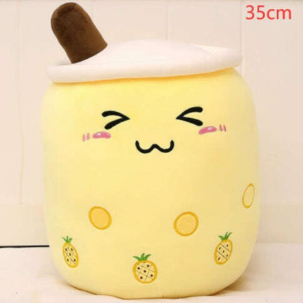 Cute Fruit Drink Plush Stuffed Soft Strawberry Milk Tea Plush Boba Tea Cup Toy Bubble Tea Pillow Cushion Kids Gift - Très Elite