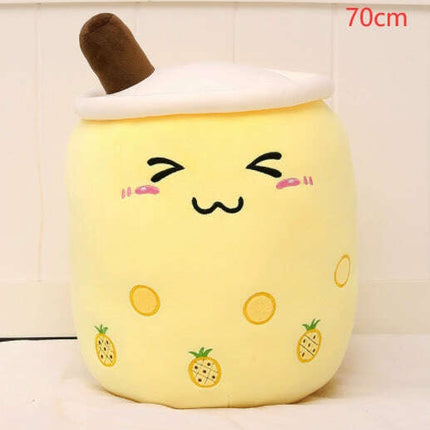 Cute Fruit Drink Plush Stuffed Soft Strawberry Milk Tea Plush Boba Tea Cup Toy Bubble Tea Pillow Cushion Kids Gift - Très Elite
