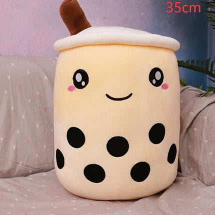 Cute Fruit Drink Plush Stuffed Soft Strawberry Milk Tea Plush Boba Tea Cup Toy Bubble Tea Pillow Cushion Kids Gift- Très Elite- Très Elite