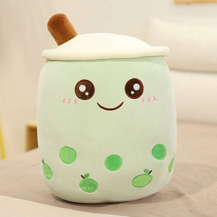 Cute Fruit Drink Plush Stuffed Soft Strawberry Milk Tea Plush Boba Tea Cup Toy Bubble Tea Pillow Cushion Kids Gift - Très Elite