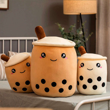 Cute Fruit Drink Plush Stuffed Soft Strawberry Milk Tea Plush Boba Tea Cup Toy Bubble Tea Pillow Cushion Kids Gift - Très Elite