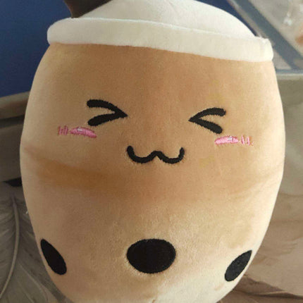Cute Fruit Drink Plush Stuffed Soft Strawberry Milk Tea Plush Boba Tea Cup Toy Bubble Tea Pillow Cushion Kids Gift - Très Elite