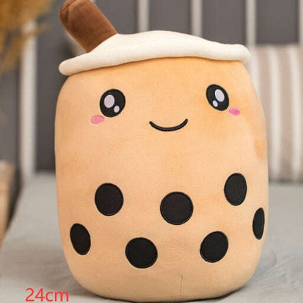 Cute Fruit Drink Plush Stuffed Soft Strawberry Milk Tea Plush Boba Tea Cup Toy Bubble Tea Pillow Cushion Kids Gift- Très Elite- Très Elite