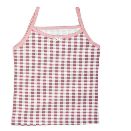 Cute Pink Cotton Sleeveless Summer Tank Top for Girls Aged 3-8 Years - Très Elite