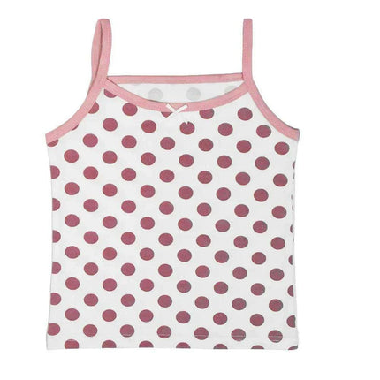 Cute Pink Cotton Sleeveless Summer Tank Top for Girls Aged 3-8 Years - Très Elite