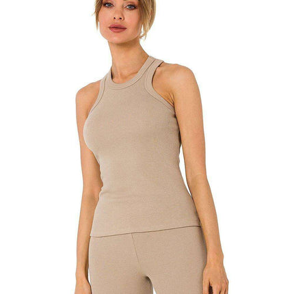 Cutout Ribbed Boxer Top with Contemporary Design - Très Elite