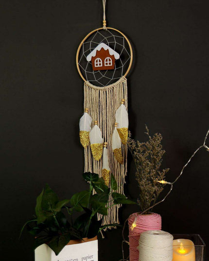 Bamboo Dream Catcher Circle - Modern Holiday Décor for a Chic Home Vibe