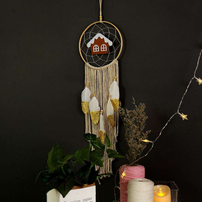 Bamboo Dream Catcher Circle - Modern Holiday Décor for a Chic Home Vibe