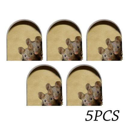 Whimsical Mouse Hole Wall Stickers: Enchant Your Living Space
