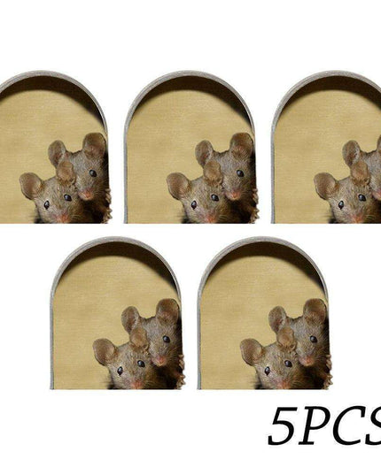 Whimsical Mouse Hole Wall Stickers: Enchant Your Living Space