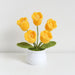 Handcrafted Korean Wool Sunflower Arrangement for Chic Home Elegance
