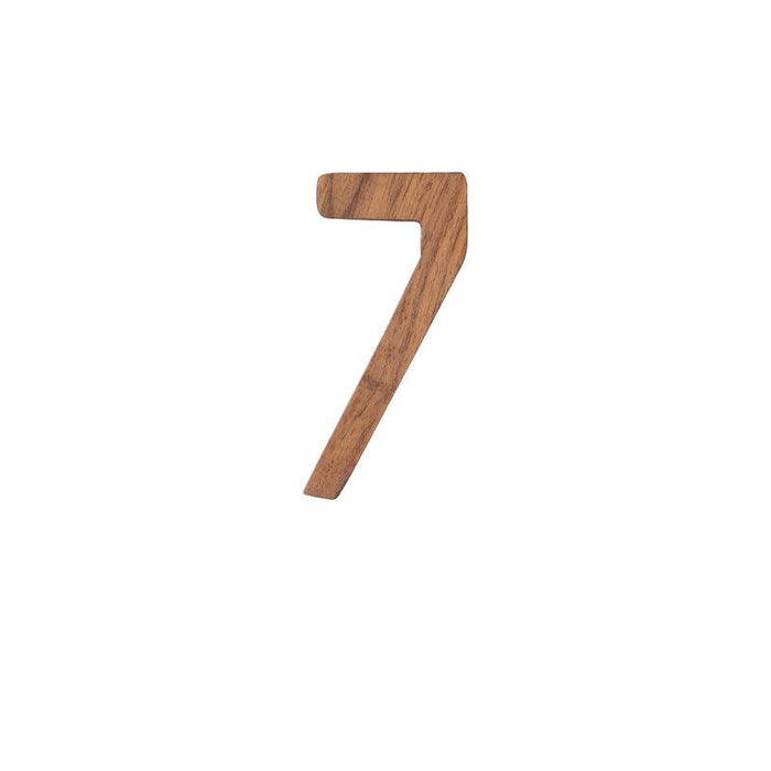 Luxurious Nordic Black Walnut House Number Plaque