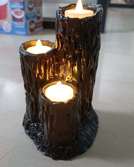 Gothic Candle Holder with Melting Effect - Spooky Decor for Halloween and Unique Gift