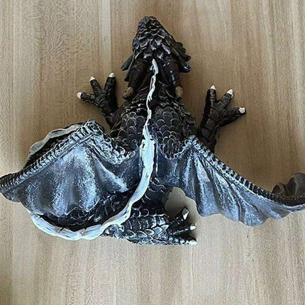 Elegant Winged Dragon Sculpture - Enchanting Home Decor Accent
