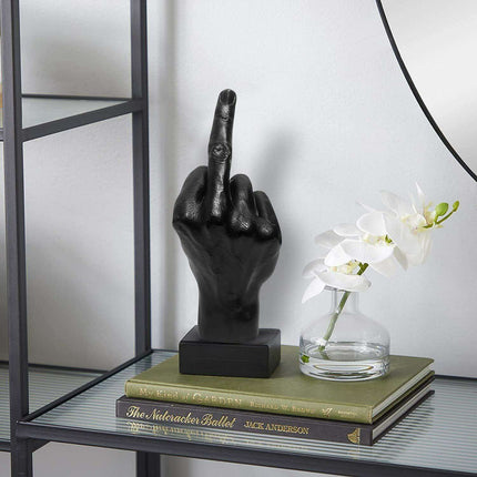 Bold Gesture Resin Middle Finger Sculpture for Unique Home Decor