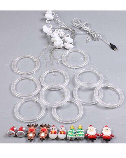 Whimsical Santa Claus LED Curtain Lights for Enchanting Holiday Cheer