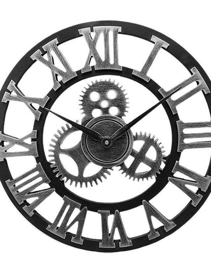 Sleek Industrial Gear Wall Clock - Contemporary Silent Timepiece with Precision Mechanism