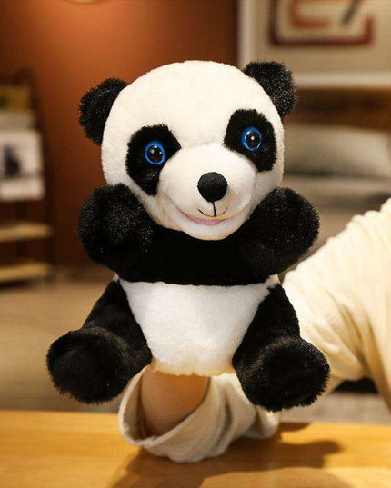 Enchanting Animal Hand Puppet Set - Panda, Bunny, Donkey & Sheep - 25cm Tall