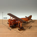 Vintage Wooden Airplane Decor with Handcrafted Details for Home and Tabletop Display