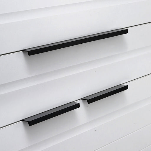 Sleek Black Aluminum Alloy Cabinet Handles - Modern Door Pulls for Stylish Upgrades