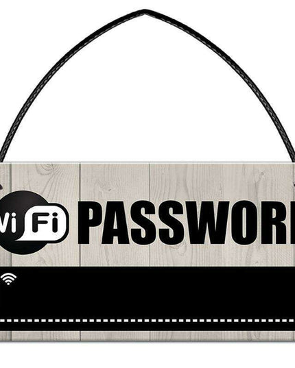Stylish Wooden WiFi Access Sign: Modern Decor for Trendy Spaces