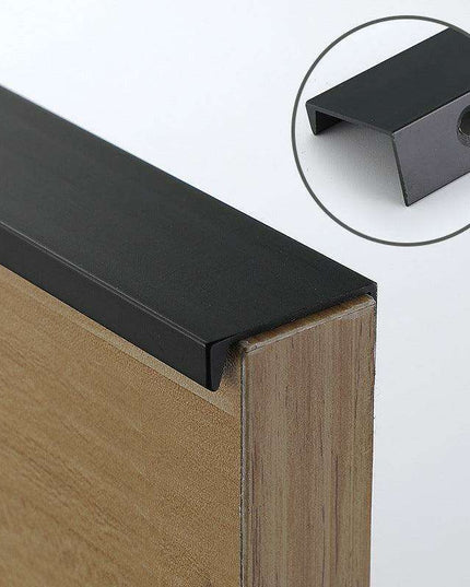 Sleek Modern Black Aluminum Drawer Pulls - Stylish Cabinet Handles