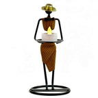 Two handed etiquette yellow stripe with candle light